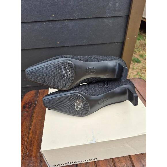 Anne Klein Iga Boots Womens US 9 M Black Faux Suede Kitten Heel Dress Bootie NEW - Picture 2 of 8